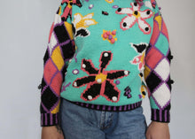 Load image into Gallery viewer, Vintage Knit Sweater with Intarsia