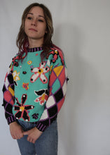 Load image into Gallery viewer, Vintage Knit Sweater with Intarsia