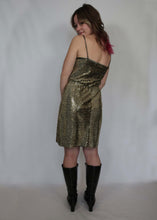 Load image into Gallery viewer, 90s/y2k Gold Sequinned Set