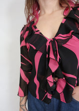 Load image into Gallery viewer, y2k Sheer Top - Black and Pink