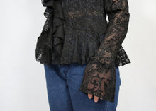 Load image into Gallery viewer, y2k Black Lace Top