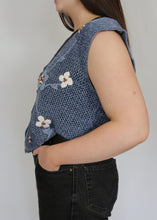 Load image into Gallery viewer, Vintage Crochet Sweater Vest - Blue
