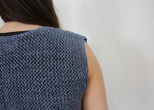 Load image into Gallery viewer, Vintage Crochet Sweater Vest - Blue
