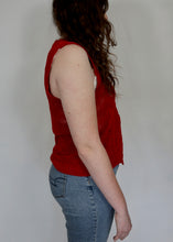 Load image into Gallery viewer, Vintage Crochet Sweater Vest - Red
