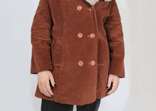 Load image into Gallery viewer, 80s/90s Corduroy Coat with Faux Fur Collar
