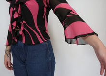 Load image into Gallery viewer, y2k Sheer Top - Black and Pink
