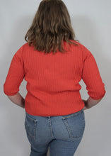 Load image into Gallery viewer, 90s/y2k Rib Knit Sweater -  3/4 Length Sleeve
