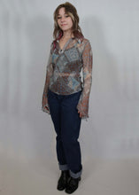 Load image into Gallery viewer, 70s Style Sheer Long Sleeve Top
