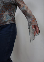 Load image into Gallery viewer, 70s Style Sheer Long Sleeve Top
