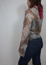 Load image into Gallery viewer, 70s Style Sheer Long Sleeve Top
