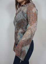 Load image into Gallery viewer, 70s Style Sheer Long Sleeve Top
