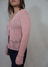 Load image into Gallery viewer, y2k Pink Crochet Top / Cardigan
