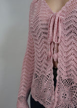 Load image into Gallery viewer, y2k Pink Crochet Top / Cardigan
