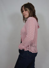 Load image into Gallery viewer, y2k Pink Crochet Top / Cardigan
