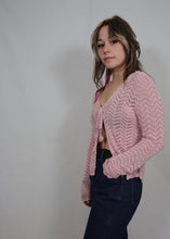 Load image into Gallery viewer, y2k Pink Crochet Top / Cardigan
