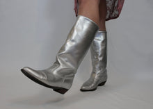 Load image into Gallery viewer, Made In Canada Silver Cowboy Boots
