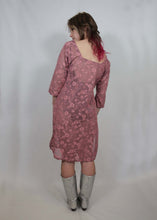 Load image into Gallery viewer, y2k Sheer Pink Lace Dress
