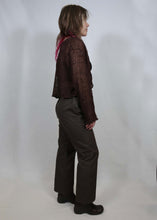 Load image into Gallery viewer, y2k Cropped Brown Sequinned Cardigan
